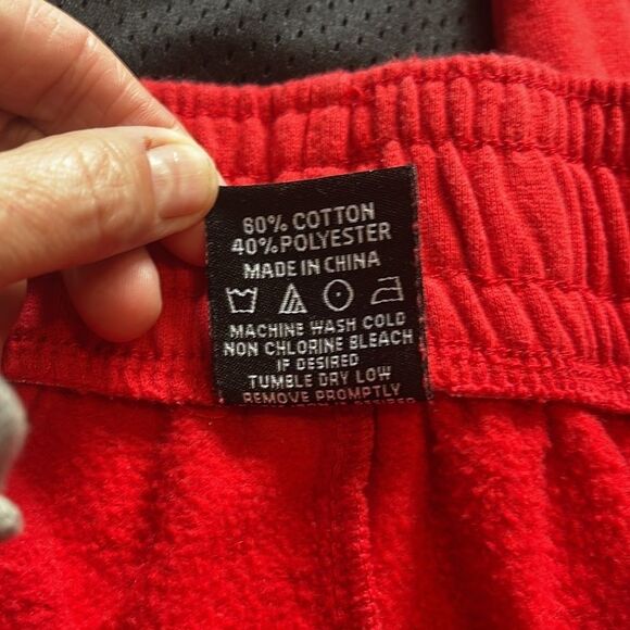 Vtg 90s Chicago Bulls Faded Spellout Basketball Sweatpants & 23 Jersey size S - Picture 7 of 14